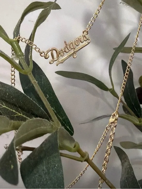 Luv Aj Gold Dodgers Script Necklace - Picture 4 of 4